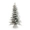 Perfect Holiday Pre-lit Slim Flocked Christmas Tree